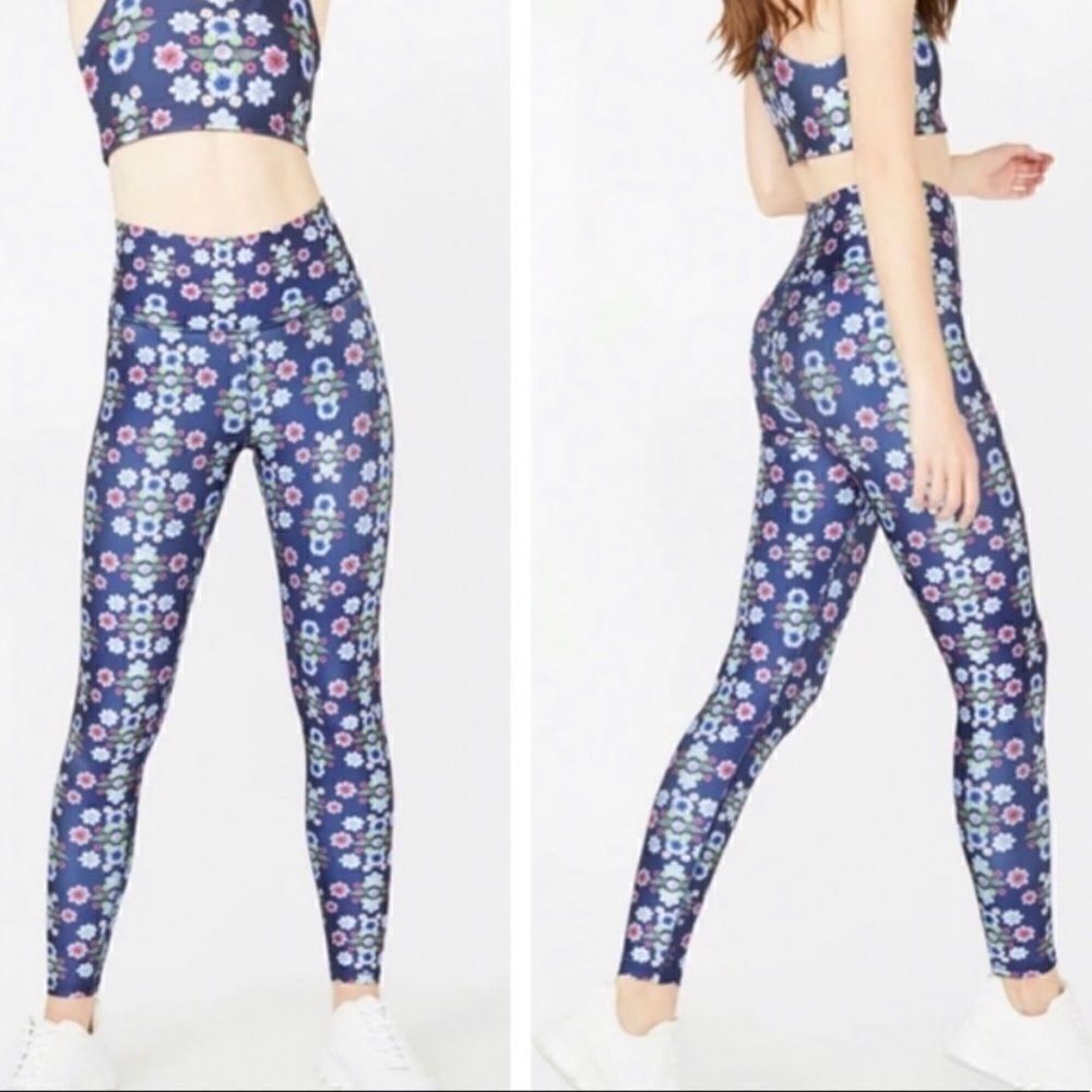 LIKE NEW WOMEN’S TEREZ GARDENISTA HIGH WAISTED XS FLORAL FANTASY LEGGINGS